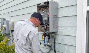 Plumber Installing Water Heater