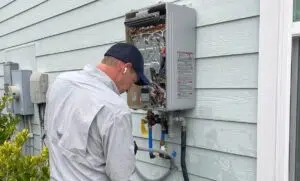 Plumber Installing Water Heater
