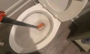 clogged toilet