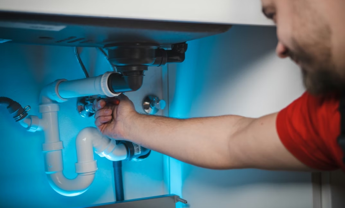 Plumber Checking Drain