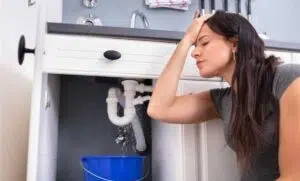 Leaking kitchen sink pipe