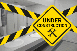 Rooter Man plumber providing temporary plumbing solutions in Charleston SC for a large commercial construction project