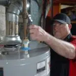Servicing hot water heater