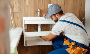 Plumber doing repair