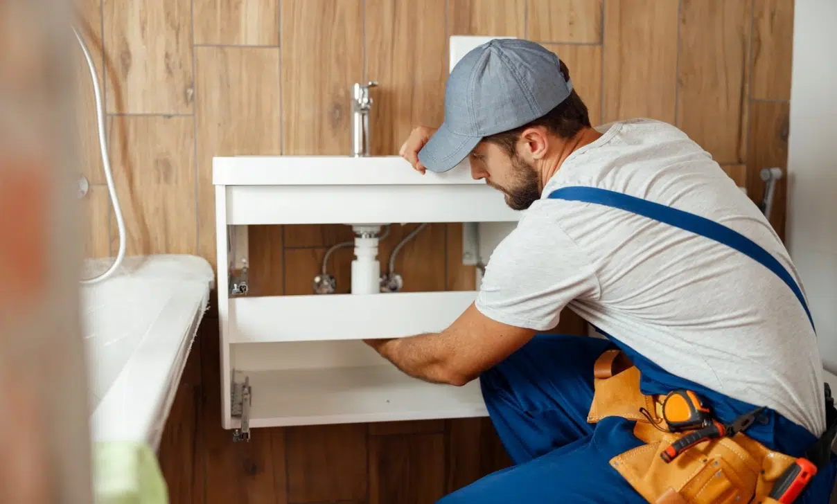 Plumber doing repair