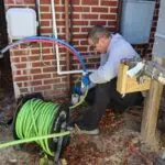 Plumber jetting drain